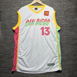 Padres City Connect Machado Basketball Jersey Mens XL White Giveaway 13